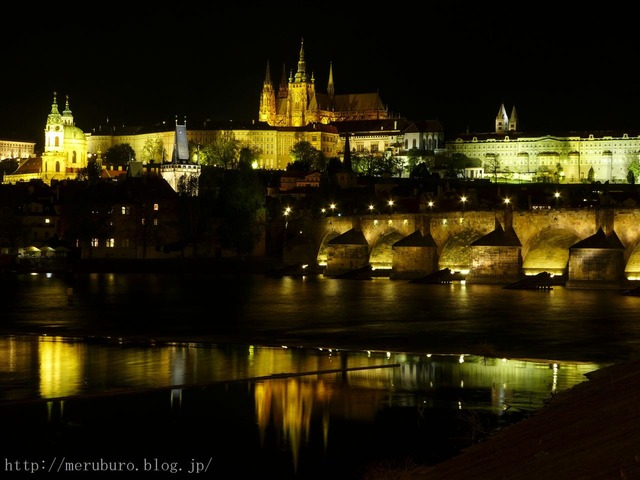 プラハ城の夜景 Prague Castle