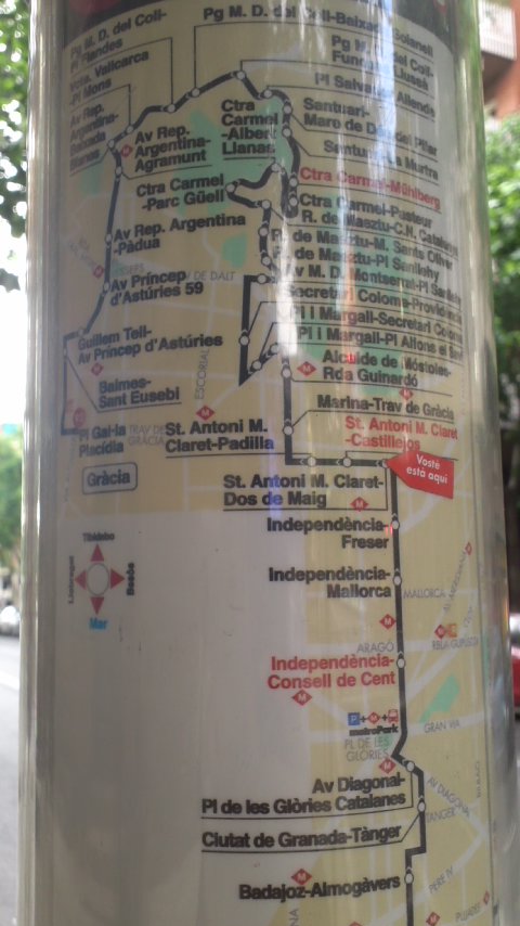 バルセロナ バス路線図