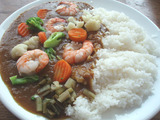 エビと温野菜のカレー