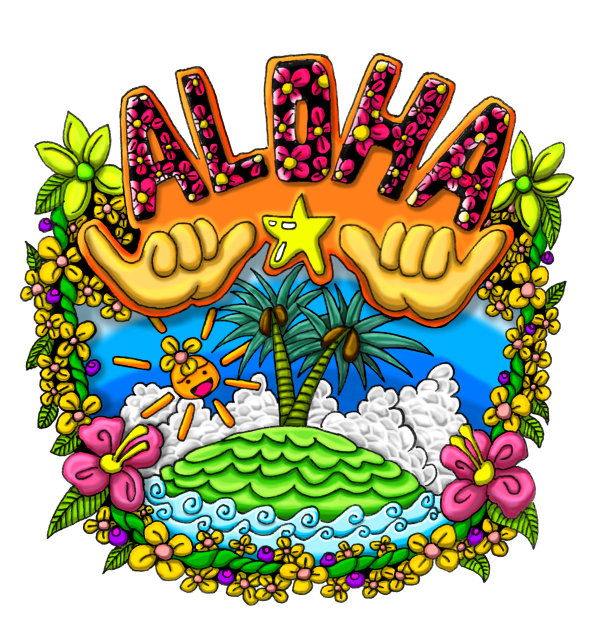 Aloha イラスト Wh163