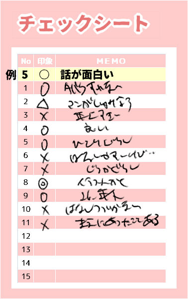 チェックシート1