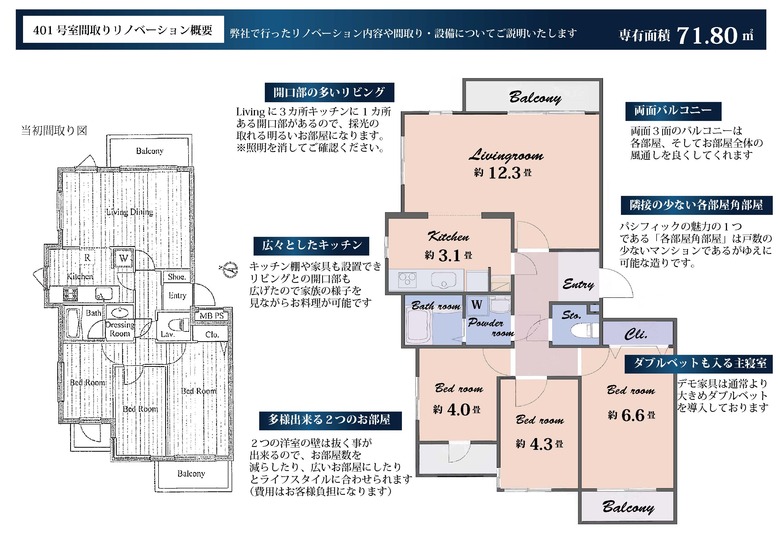 間取りリノベーション概要401
