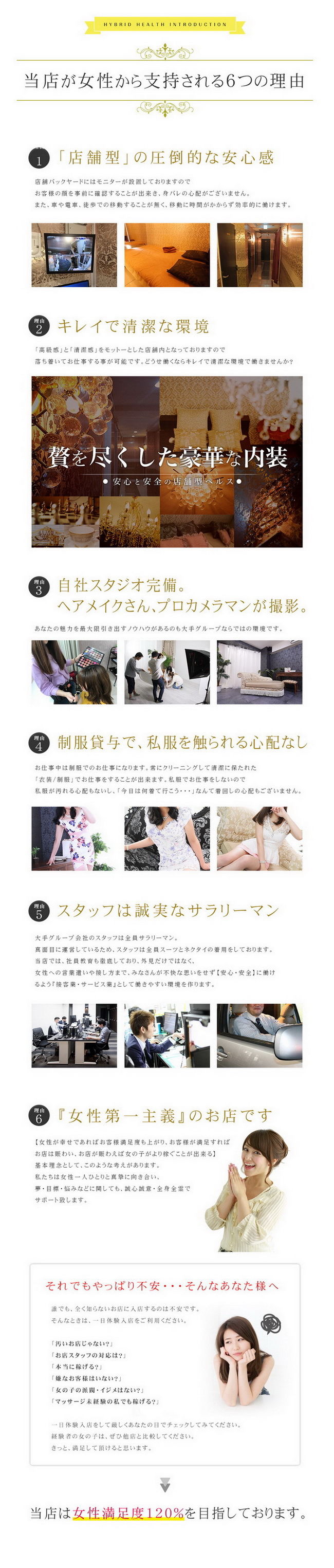 当店が女性から支持される6つの理由