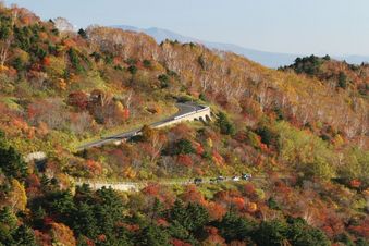この道路は、「磐梯スカイライン」です。