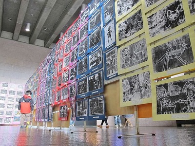 いわき市・小中学生版画展2