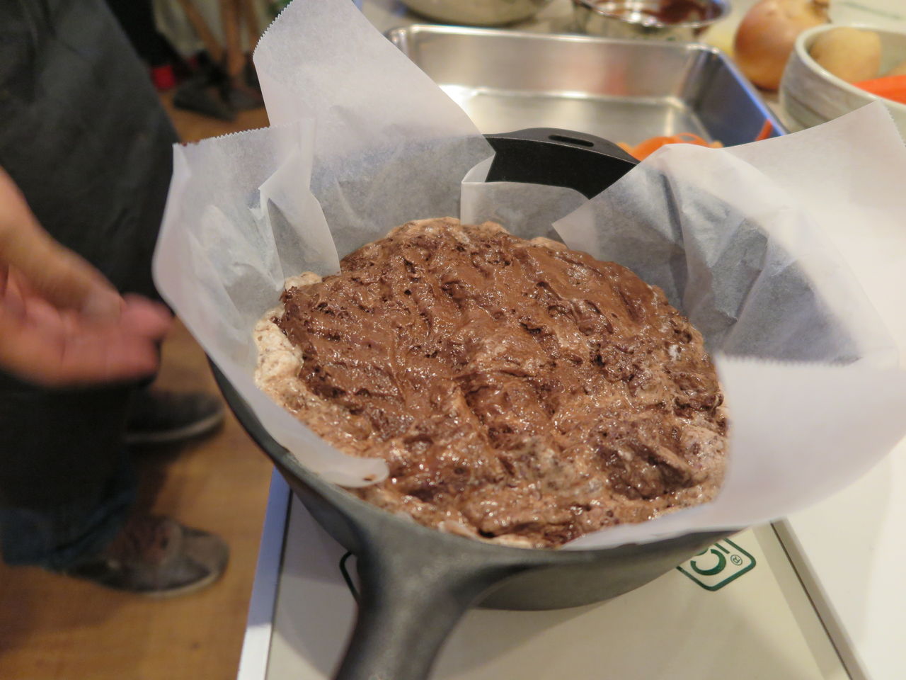ケーキ焼き前