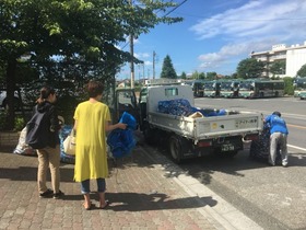 大久保中20180711資源回収1