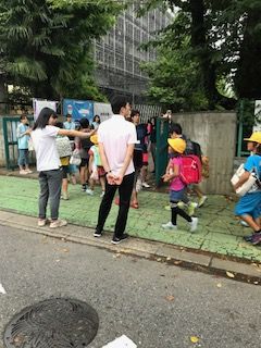 栄和小20170829あいさつ運動4