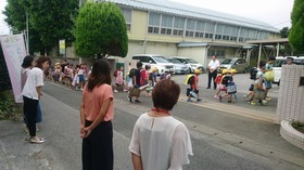 土合小20170829あいさつ運動1