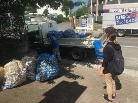 大久保中20180711資源回収4