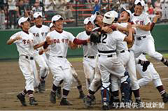 常総学院優勝の瞬間