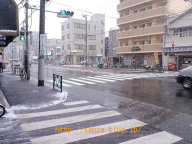 東京で雪が降った