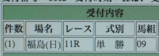 福島11Rバーデン単勝1