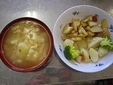 できあがったジャガイモ料理