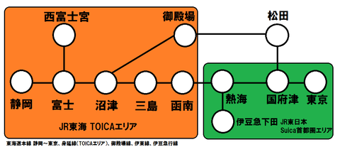 SuicaエリアとTOICAエリア 2018年版