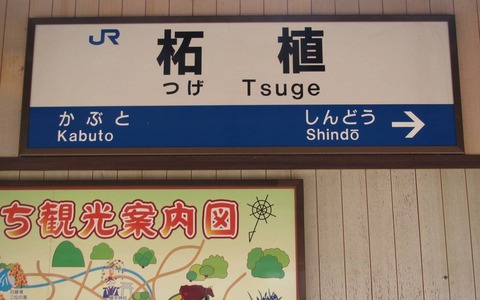 柘植駅 駅名標2013年1月