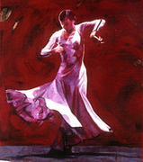 フラメンコ画　フレッチャー・シブソープ　版画　額装付き 22cef86c-s.jpg