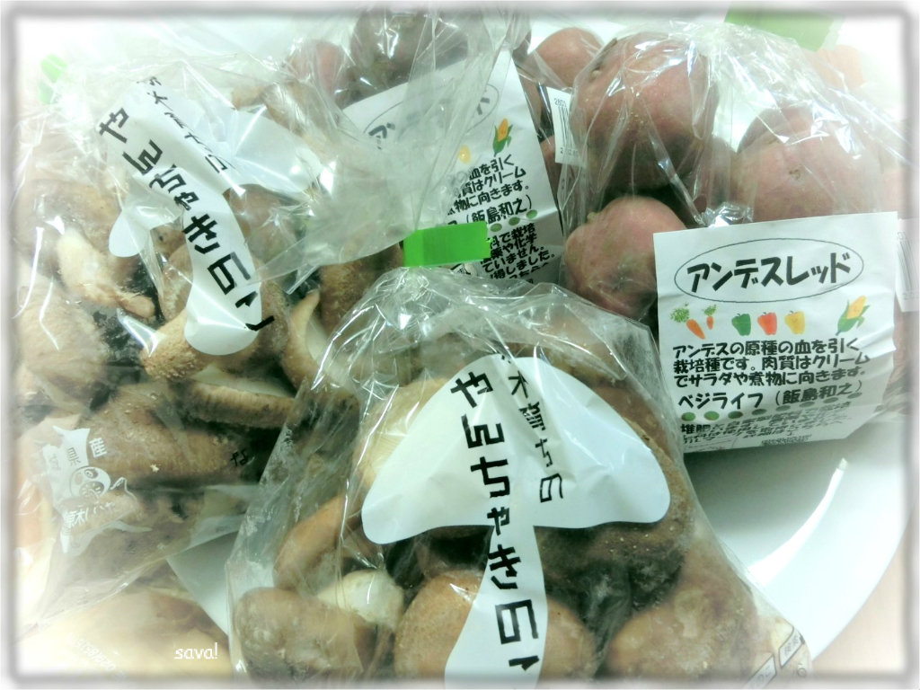 ... /袋 と アンデスレッド150円/袋