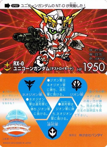 SP007 RX-0 ユニコーンガンダム(デストロイモード)