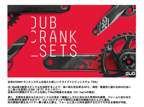 SRAMは新規格のクランクに・・・なります? : SBC 新着情報 SRAMは新規格のクランクに・・・なります? : SBC 新着情報