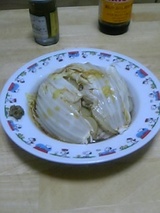 白菜と鶏肉の重ね蒸し