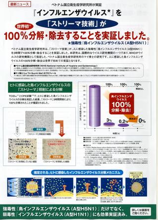 インフルエンザウイルス』も除去する空気清浄機 : 『シーン・ホーム 