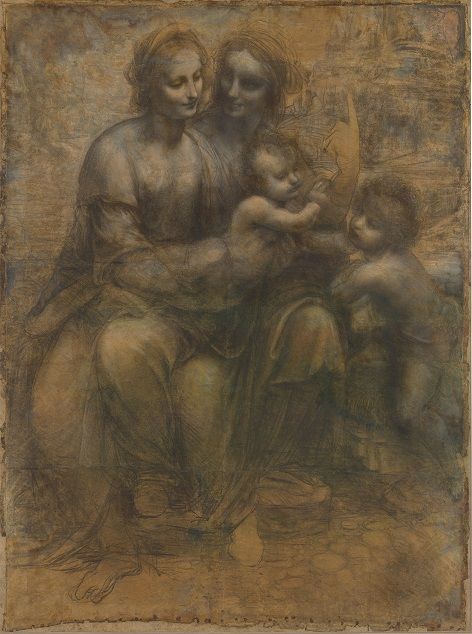 ロンドン・ナショナル・ギャラリー見どころその17：ダ・ヴィンチ「聖アンナと聖母子と洗礼者聖ヨハネ」 : フェルメール探訪