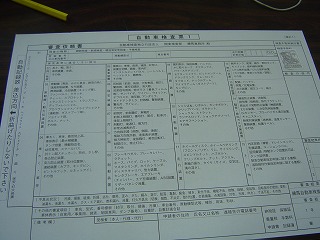 自動車検査票1