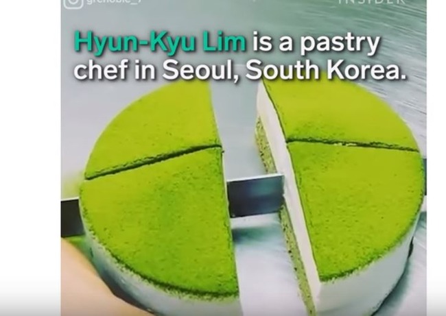 韓国の抹茶チーズケーキ