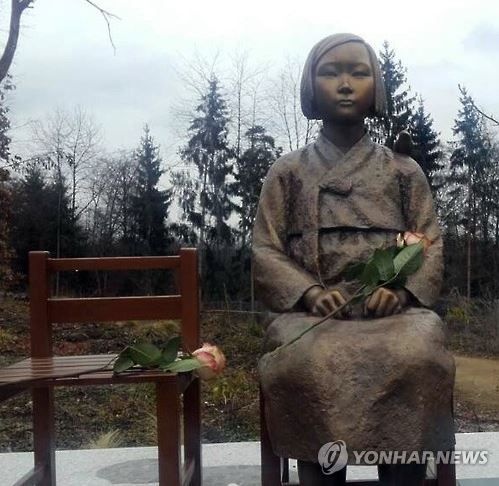 ドイツ・ヴィーゼント公園に建てられたヨーロッパ初の平和の少女像