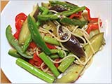 夏の野菜たっぷりパスタ