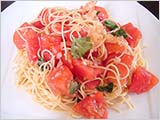 フレッシュトマトの冷製パスタ