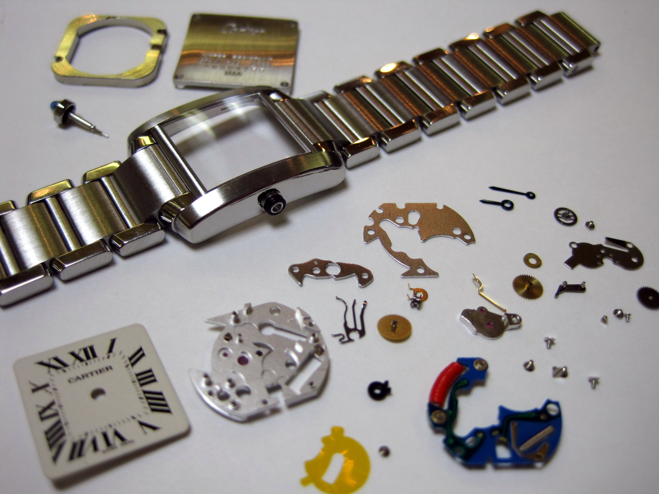 時計クリーニング.COM / ビフォー＆アフター : カルティエ Cartier 電池交換 時計クリーニング 分解掃除