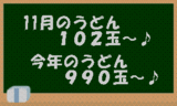 11月のうどん