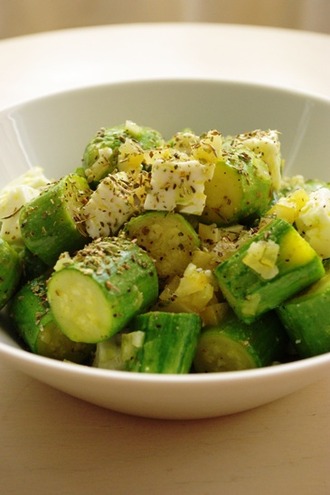 2012.08.17 zucchini & salt lemon salad