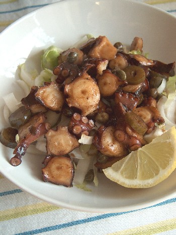 octopus salad with balsamico & butter dressing