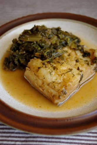 2009.11.19 salt cod with greens