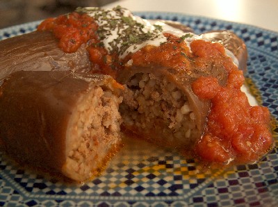 stuffed aubergine