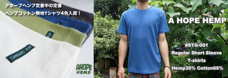 a hope hemp無地Tシャツ
