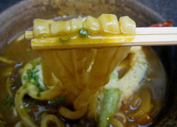 鶴丸のカレー天のうどん