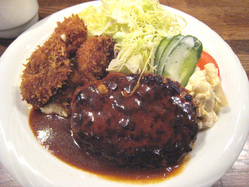 ぶどう亭 カキフライ&ハンバーグ