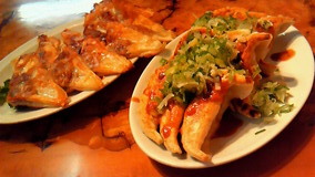 神田餃子屋 ネギ味噌餃子、パリパリ餃子