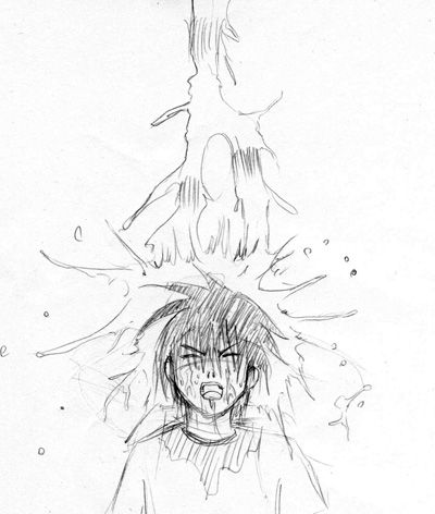 おしっこ攻撃を喰らった男