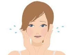 顔に汗の女性イラスト