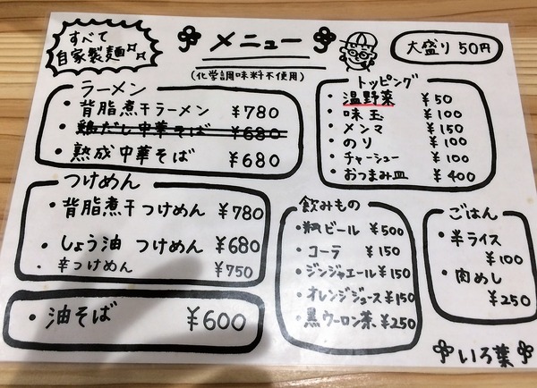 メニュー