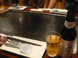 鉄板と、ノンアルビール