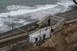 冬の青海川駅
