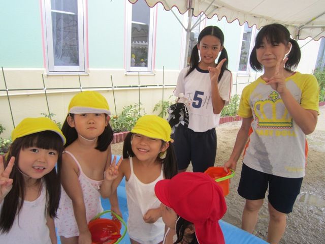 水遊び　中学生 