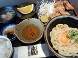 唐揚げランチ@やまきうどん