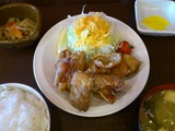 から揚げ定食@つむぎ